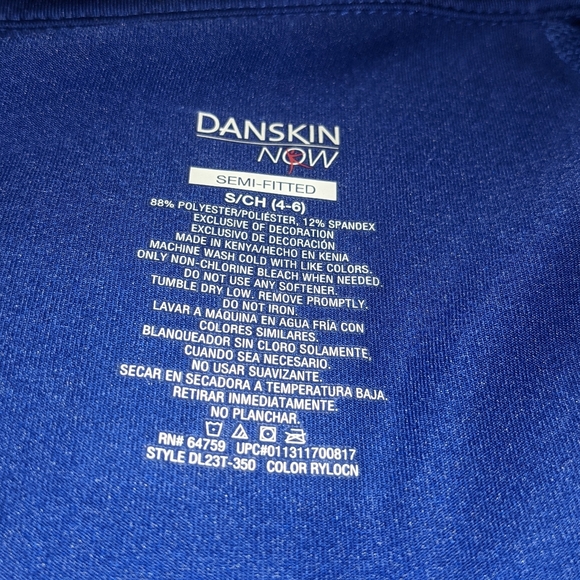 Last chance! Blue Danskin Now Zip Up lightweight Jacket Size Small (4-6) - Picture 6 of 6